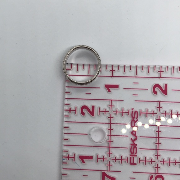 Sterling Silver Ring with Engraved Scrolls - Picture 9 of 9